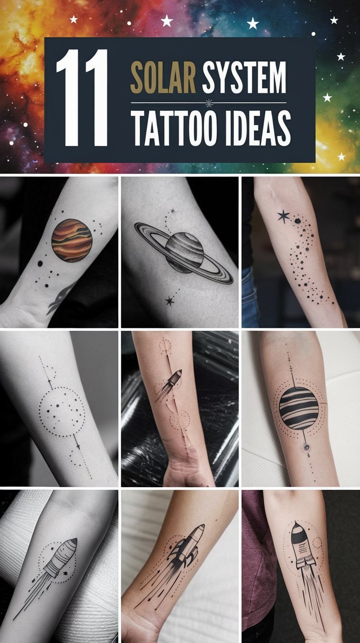 11 Solar System Tattoo Ideas to Represent the Universe