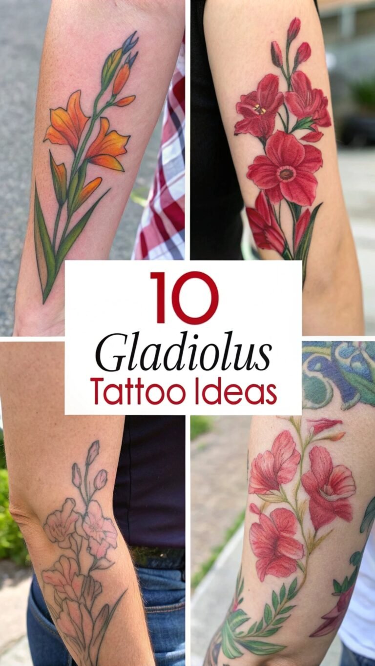 10 Gladiolus Tattoo Ideas to Represent Strength and Beauty