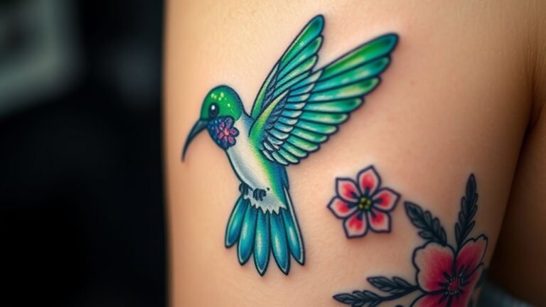 hummingbird tattoo symbolizes vitality